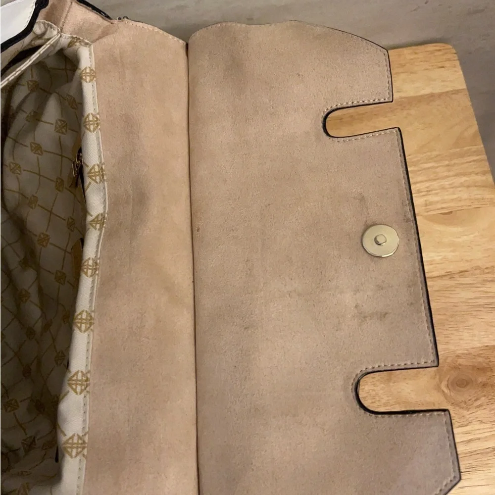 Antonio Melani Met Top Flap Shoulder Leather Satchel Bag